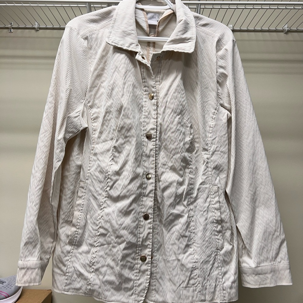 Chicos Striped Button Down